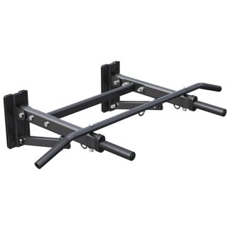 GORILLA SPORTS® Barre Traction - Murale, Pliable, 4 en 1, 3 Anneaux pour Sac de Frappe, Poignées Rembourrées, Charge Max 300 kg, Noir - Pull Up Bar, Traction Musculation, Barre Gym, Sport Maison