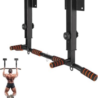 QZWGZ Barre de traction réglable robuste jusqu'à 200 kg avec poignées antidérapantes équipement de musculation pour la maison et la salle de sport