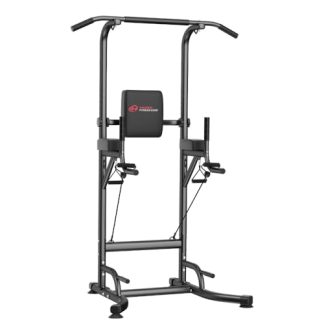 GartistGo Tour de Musculation Barre de Traction et Dip Station pour Salle de Sport à Domicile, Hauteur Réglable, Capacité 150KG avec Ventouses Antidérapantes, Structure en Acier en H