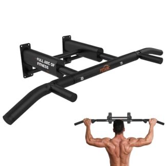 Fitarc Barre de Tractions Murale, Barre de Traction Murale pour Maison, Barre Tractions Fitness Multifonction, Équipement de Musculation Robuste avec Poignées Antidérapantes, Charge Max 200 kg