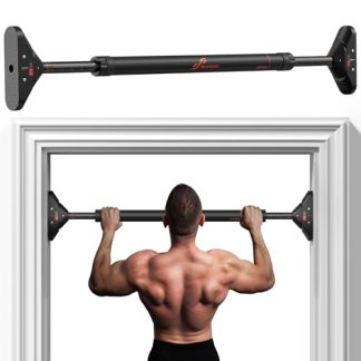 Sportneer Barre de traction pour porte sans vis - Barre de traction réglable de 75 à 94 cm - Capacité jusqu'à 200 kg