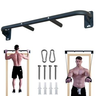 Fitarc Barre de traction murale robuste, barre de traction pour porte, construction en acier, équipement de gym pour la maison