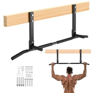 VEVOR Barre de traction pour solive, barre de fitness multi-prise au plafond pour salle de sport à domicile, station d'entraînement multifonctionnelle, 1068 mm, en acier robuste, capacité de 200 kg