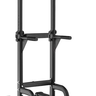 SogesHome Barre de traction Power Tower Exercice Euipment pour la maison, la salle de gym, la station de dip réglable en hauteur, fitness, musculation, station de dip (noir)