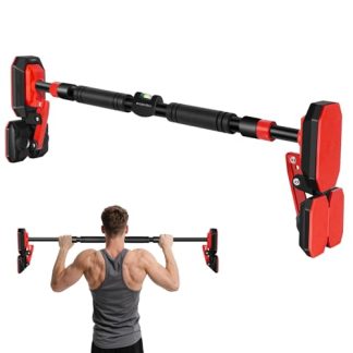 POSKOU Barre de traction pour la porte, barre de traction pour la maison, 76–100 cm, sans vis, équipement d’entraînement à domicile