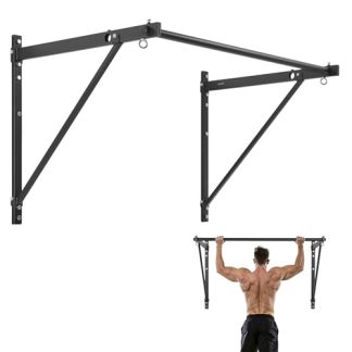 VEVOR Barre de traction, 1276 mm, barre de fitness murale, profondeur réglable de 55 ou 76 cm, en acier robuste, charge de 200 kg, station d'entraînement pour tractions, pour salle de sport à domicile