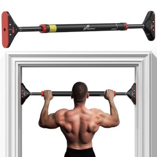 Sportneer Barre de traction pour porte sans vis - Barre de traction réglable de 75 à 94 cm - Capacité jusqu'à 200 kg