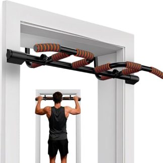 DH FitLife Barre de Traction pour Cadre de Porte sans Vis Antidérapante avec Multiprises | Pull Up Bar Doorway | Barre de Musculation à Suspendre | Pour Cadre de Porte 65-92 cm