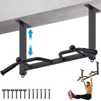 Kipika Barre de traction montée au plafond – Robuste, hautement réglable, multifonctionnelle – Système de gym à domicile avec crochet pour sac de frappe et bandes de résistance d'entraînement